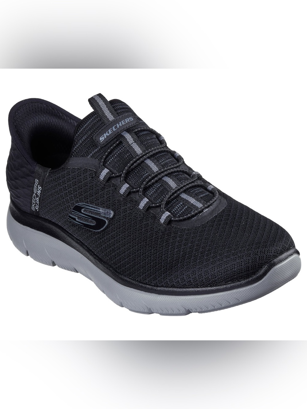 Sketchers Slip-ins: Summits - High Range Sneakers in Charcoal/Black Size 10.5